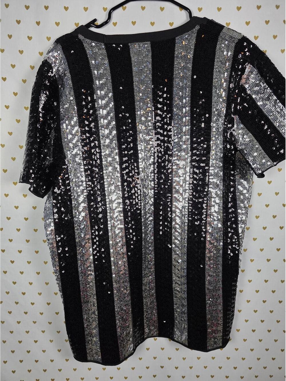 Victorias Secret PINK FASHION SHOW MEGA BLING Jersey Large Sequined HTF - Picture 7 of 8